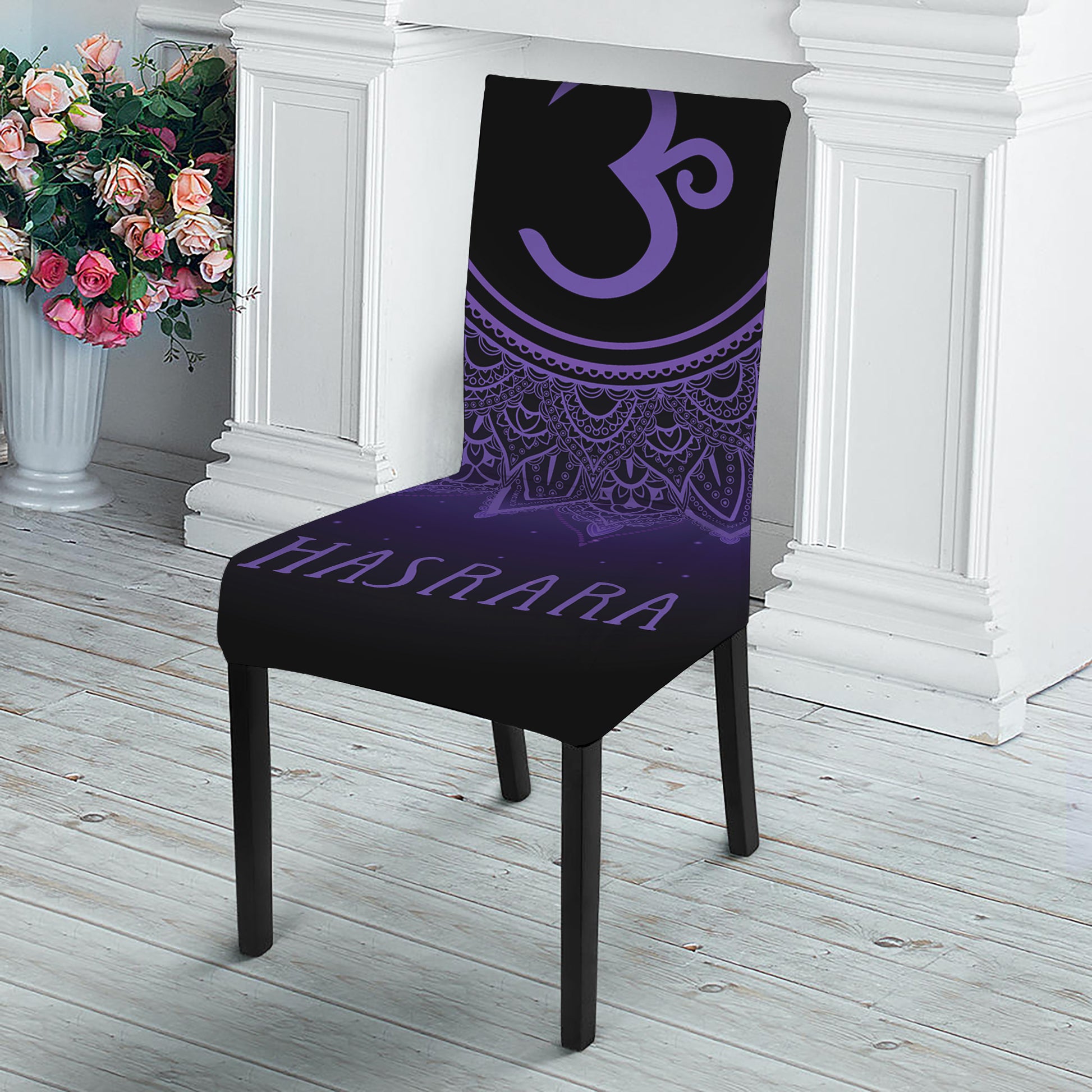 Sahasrara Chakra Symbol Print Dining Chair Slipcover