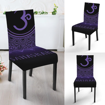 Sahasrara Chakra Symbol Print Dining Chair Slipcover