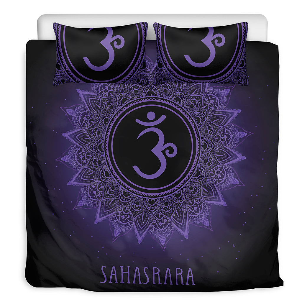 Sahasrara Chakra Symbol Print Duvet Cover Bedding Set
