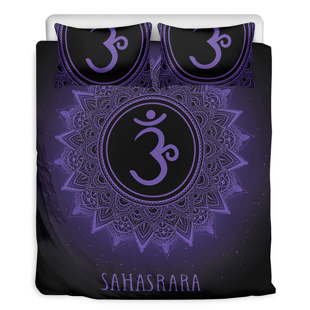 Sahasrara Chakra Symbol Print Duvet Cover Bedding Set