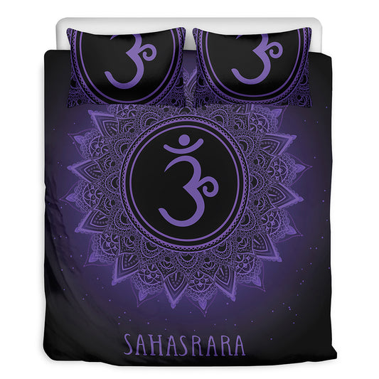 Sahasrara Chakra Symbol Print Duvet Cover Bedding Set