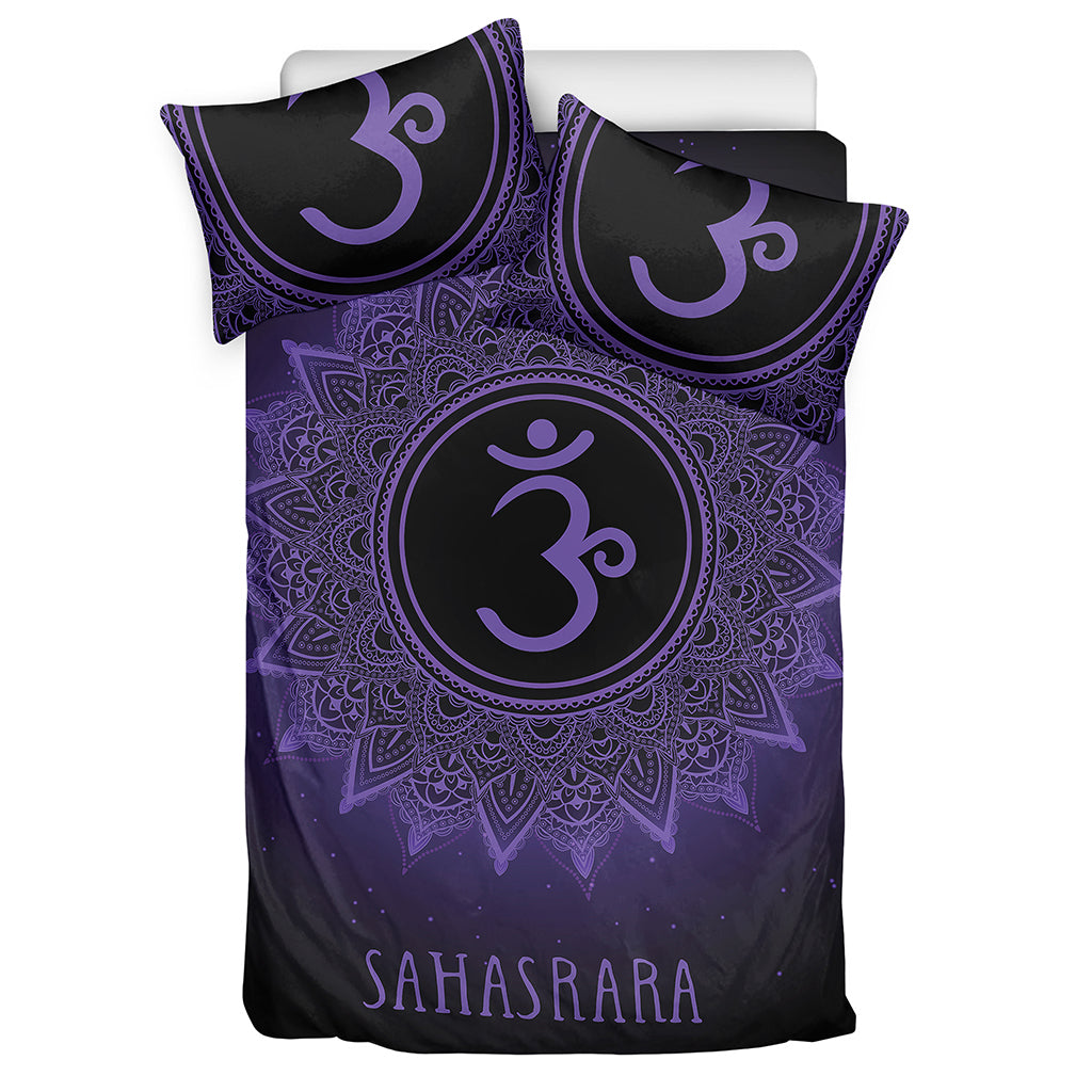 Sahasrara Chakra Symbol Print Duvet Cover Bedding Set