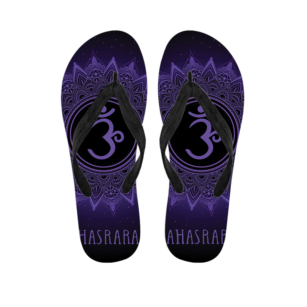 Sahasrara Chakra Symbol Print Flip Flops