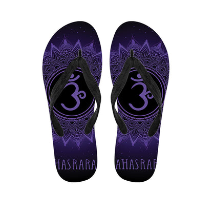 Sahasrara Chakra Symbol Print Flip Flops