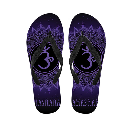 Sahasrara Chakra Symbol Print Flip Flops