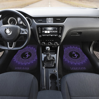 Sahasrara Chakra Symbol Print Front and Back Car Floor Mats