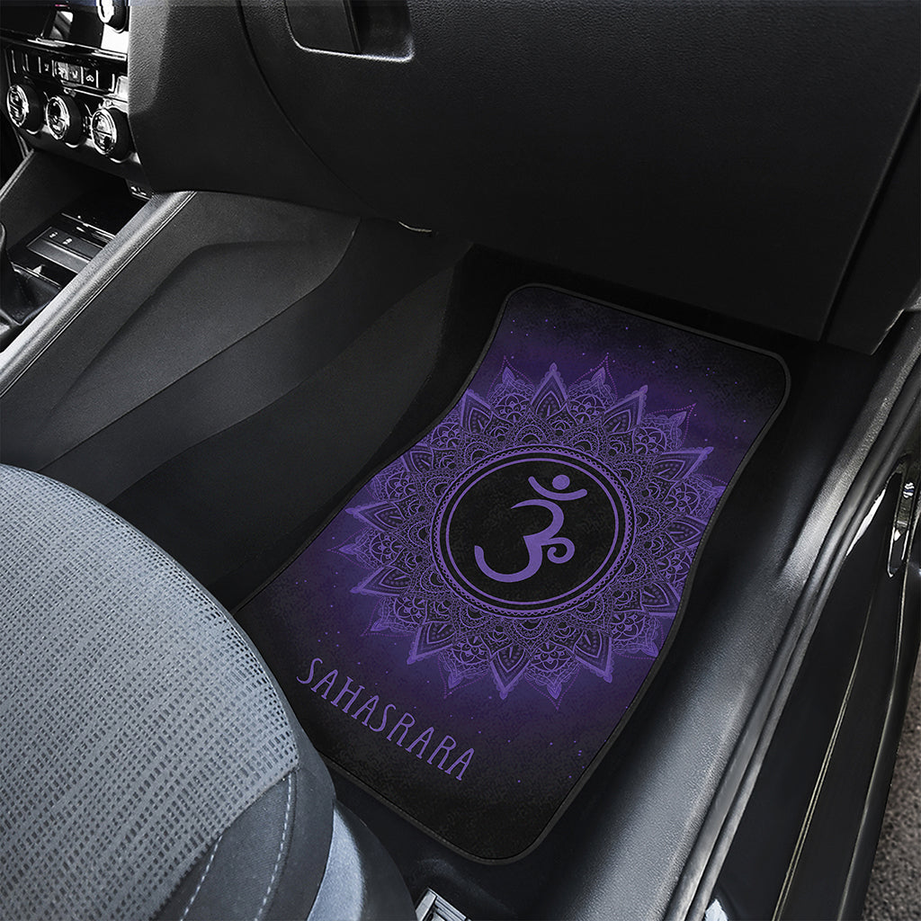 Sahasrara Chakra Symbol Print Front and Back Car Floor Mats