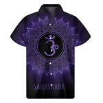 Sahasrara Chakra Symbol Print Men's Short Sleeve Shirt