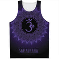 Sahasrara Chakra Symbol Print Men's Tank Top