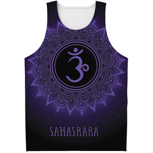 Sahasrara Chakra Symbol Print Men's Tank Top