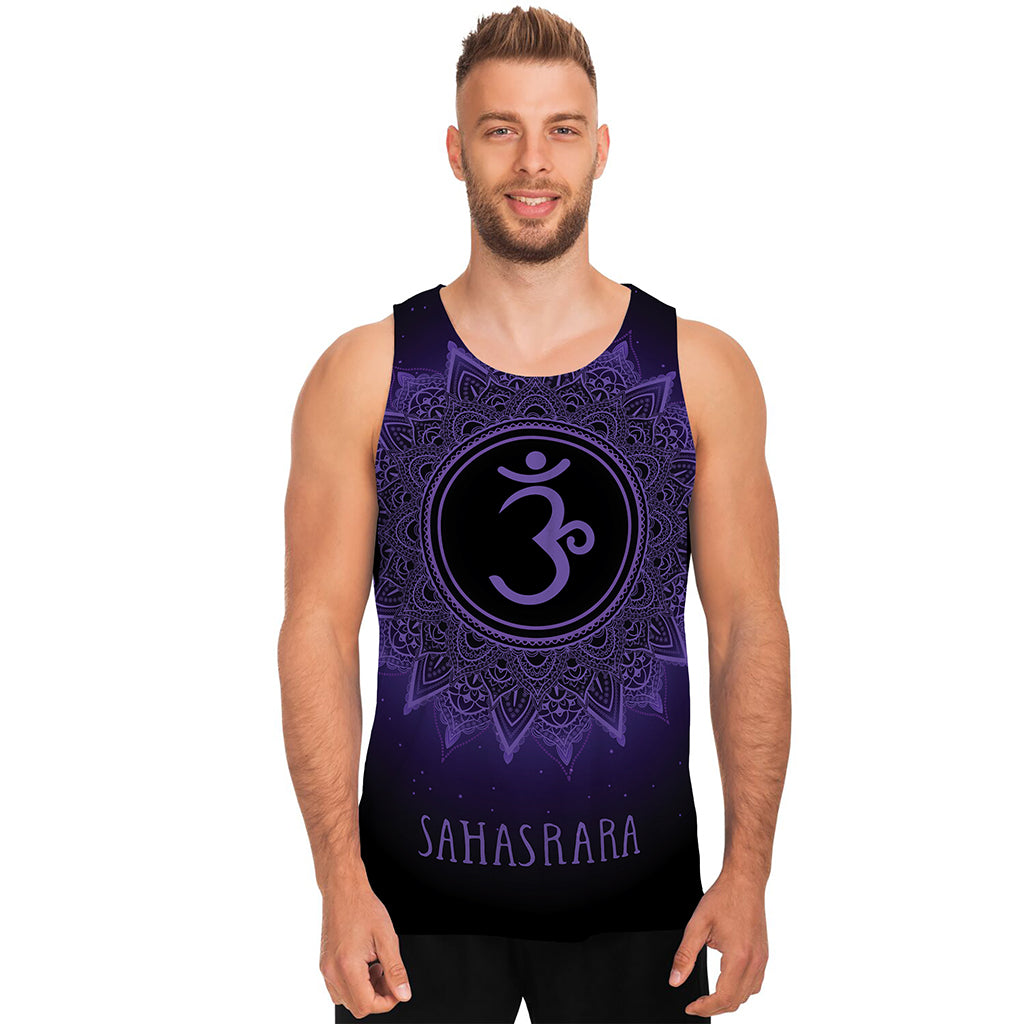 Sahasrara Chakra Symbol Print Men's Tank Top