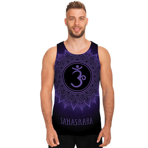 Sahasrara Chakra Symbol Print Men's Tank Top