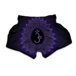 Sahasrara Chakra Symbol Print Muay Thai Boxing Shorts