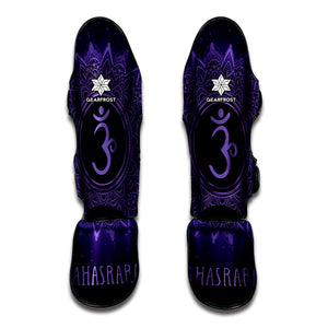 Sahasrara Chakra Symbol Print Muay Thai Shin Guard