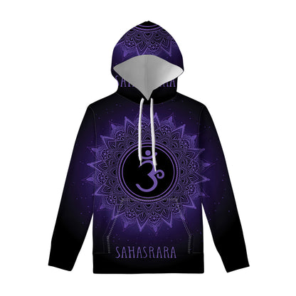 Sahasrara Chakra Symbol Print Pullover Hoodie