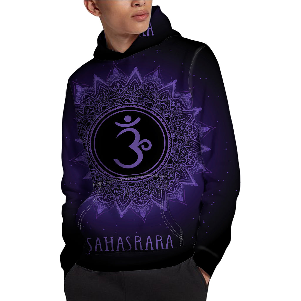 Sahasrara Chakra Symbol Print Pullover Hoodie
