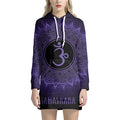 Sahasrara Chakra Symbol Print Pullover Hoodie Dress