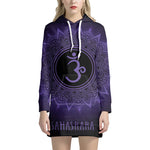 Sahasrara Chakra Symbol Print Pullover Hoodie Dress