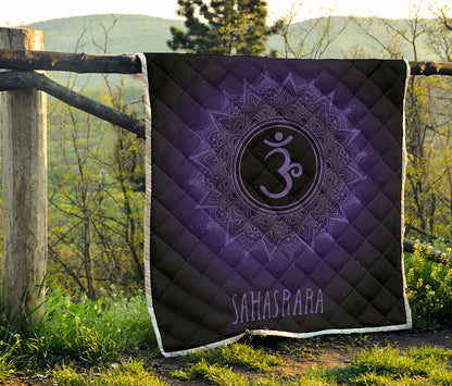Sahasrara Chakra Symbol Print Quilt