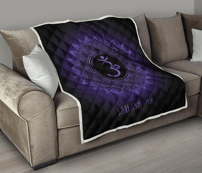Sahasrara Chakra Symbol Print Quilt
