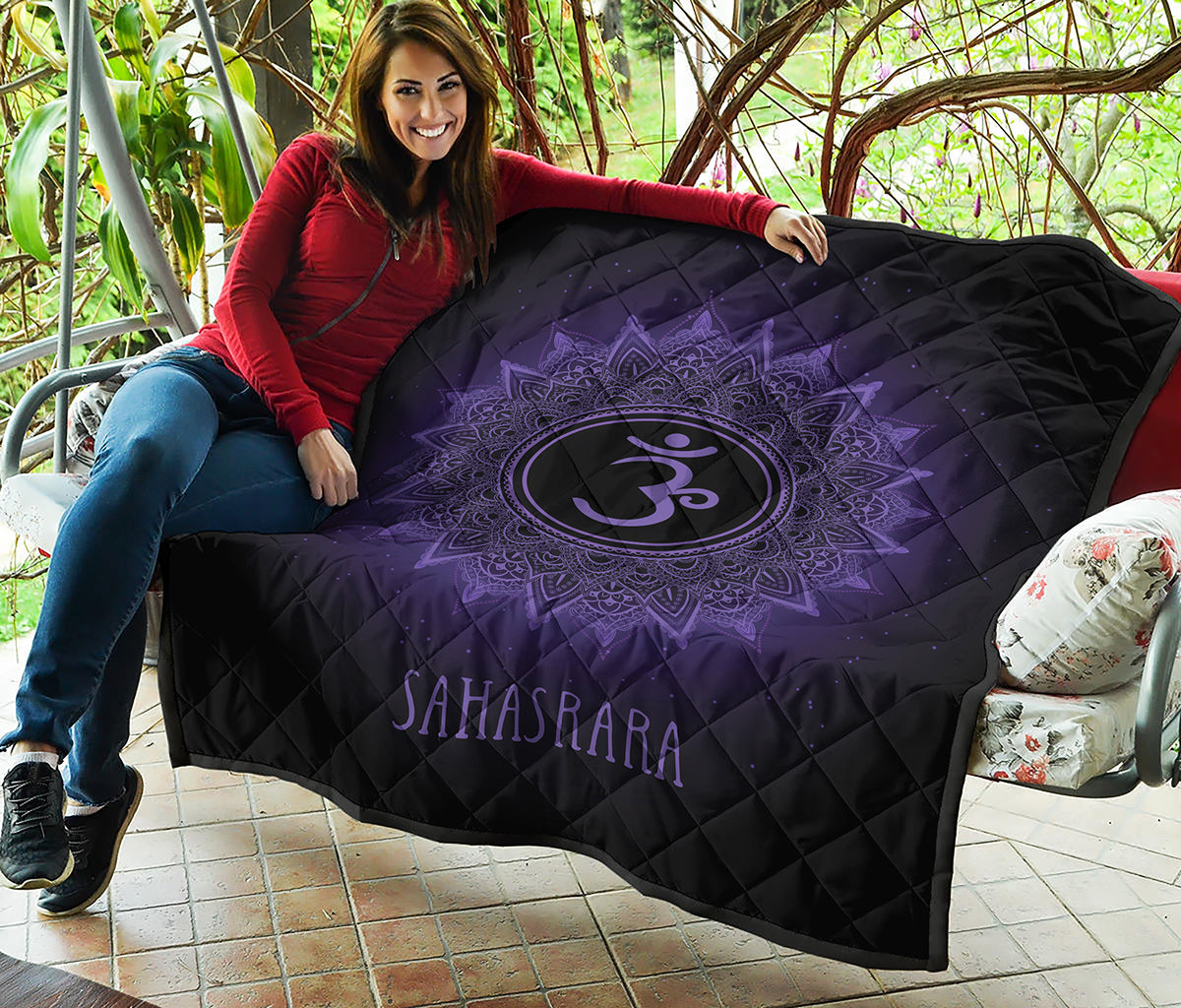 Sahasrara Chakra Symbol Print Quilt