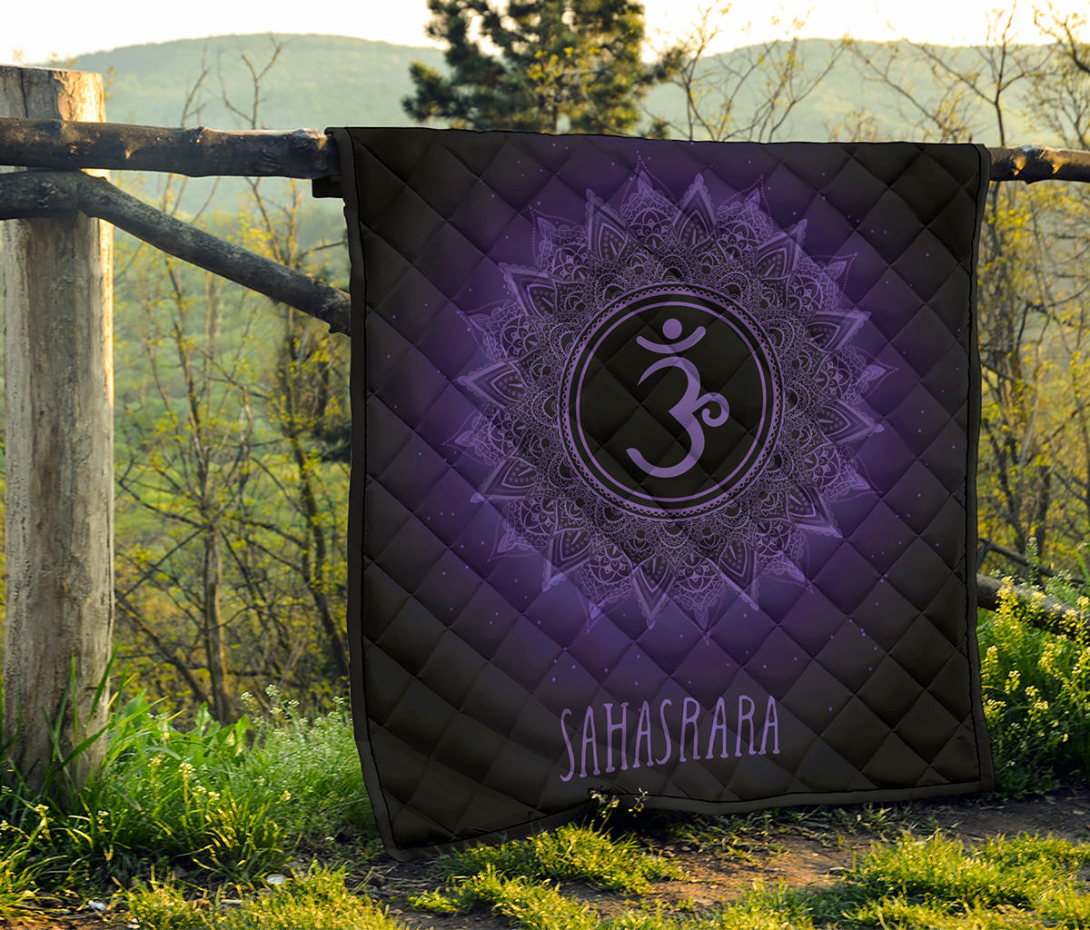 Sahasrara Chakra Symbol Print Quilt