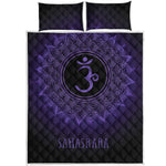 Sahasrara Chakra Symbol Print Quilt Bed Set