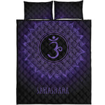 Sahasrara Chakra Symbol Print Quilt Bed Set