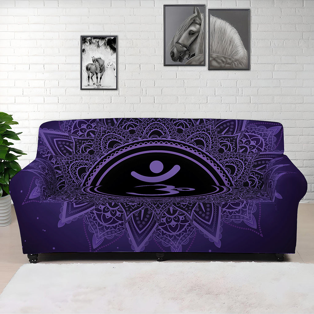 Sahasrara Chakra Symbol Print Sofa Cover