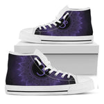 Sahasrara Chakra Symbol Print White High Top Shoes