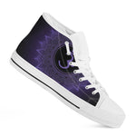 Sahasrara Chakra Symbol Print White High Top Shoes