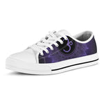 Sahasrara Chakra Symbol Print White Low Top Shoes