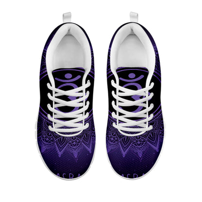 Sahasrara Chakra Symbol Print White Sneakers