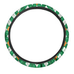 Saint Patrick's Day Argyle Pattern Print Car Steering Wheel Cover