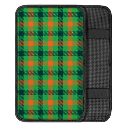 Saint Patrick's Day Buffalo Plaid Print Car Center Console Cover
