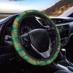 Saint Patrick's Day Buffalo Plaid Print Car Steering Wheel Cover