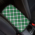 Saint Patrick's Day Plaid Pattern Print Car Center Console Cover