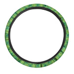 Saint Patrick's Day Scottish Plaid Print Car Steering Wheel Cover