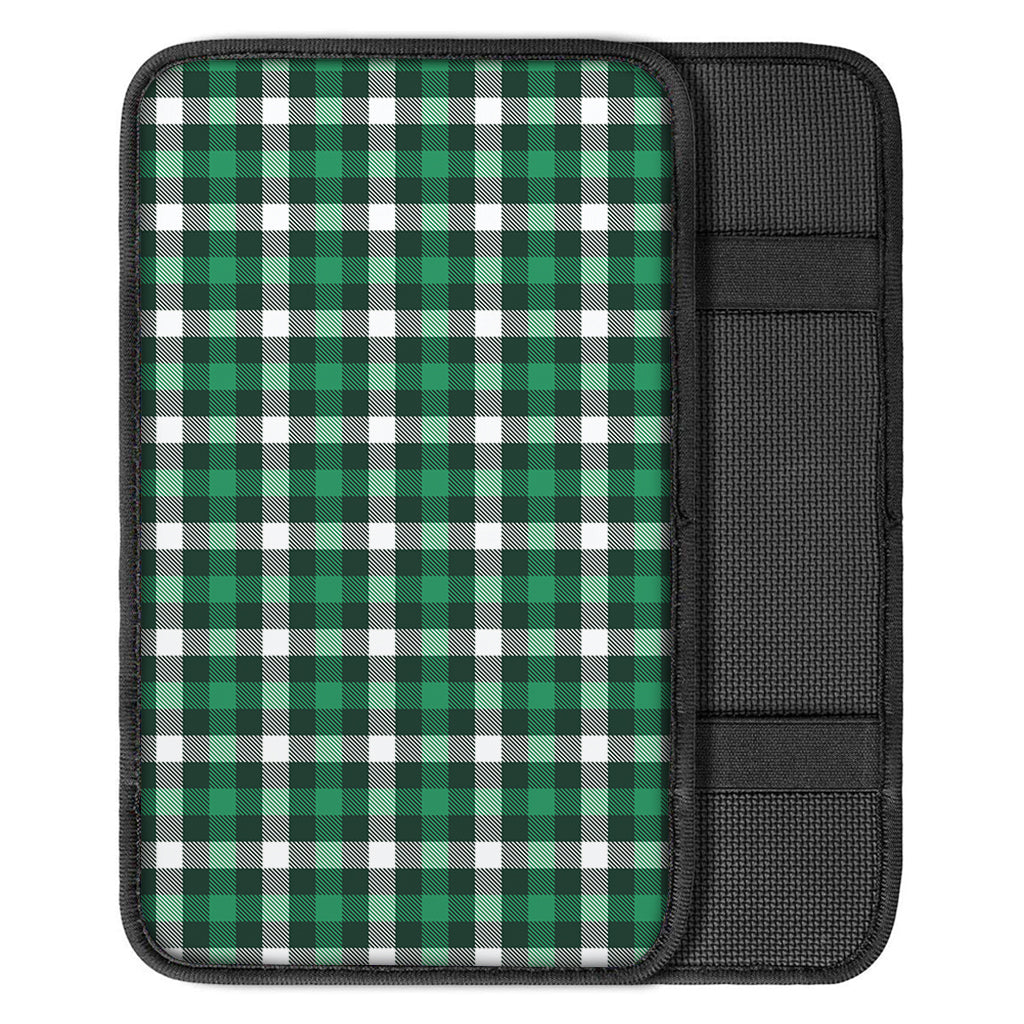 Saint Patrick's Day Stewart Plaid Print Car Center Console Cover