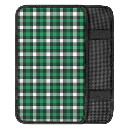 Saint Patrick's Day Stewart Plaid Print Car Center Console Cover