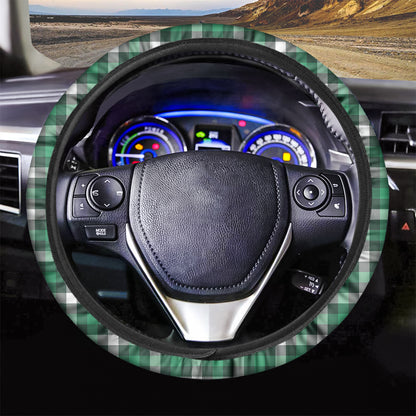 Saint Patrick's Day Stewart Plaid Print Car Steering Wheel Cover
