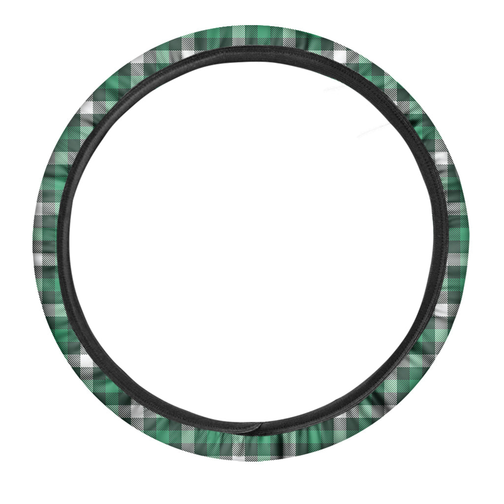 Saint Patrick's Day Stewart Plaid Print Car Steering Wheel Cover