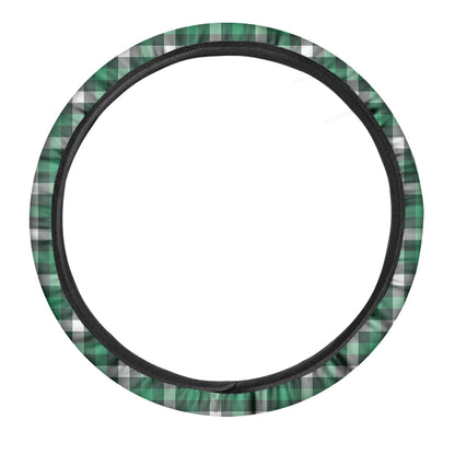 Saint Patrick's Day Stewart Plaid Print Car Steering Wheel Cover