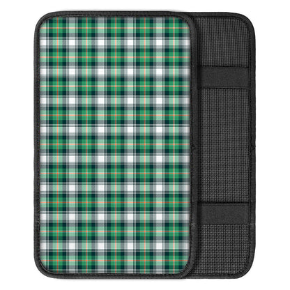 Saint Patrick's Day Tartan Pattern Print Car Center Console Cover
