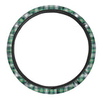 Saint Patrick's Day Tartan Pattern Print Car Steering Wheel Cover