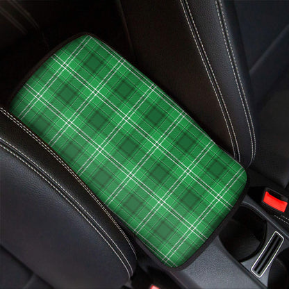 Saint Patrick's Day Tartan Print Car Center Console Cover
