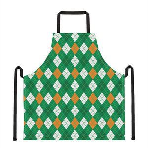 Saint Patrick's Day Argyle Pattern Print Apron