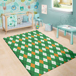 Saint Patrick's Day Argyle Pattern Print Area Rug