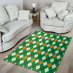 Saint Patrick's Day Argyle Pattern Print Area Rug