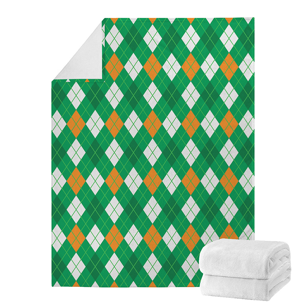 Saint Patrick's Day Argyle Pattern Print Blanket
